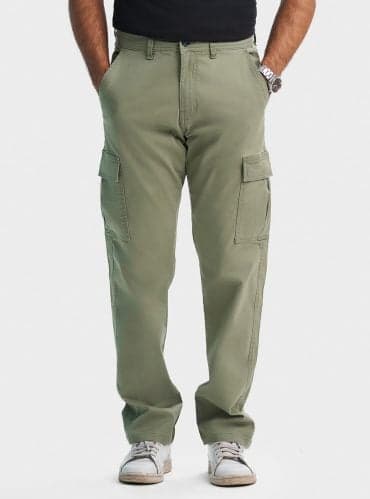 Green Cotton-blend Chinos Pants